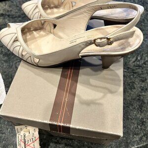 Bruno Magli white heels